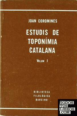 Estudis de toponímia catalana