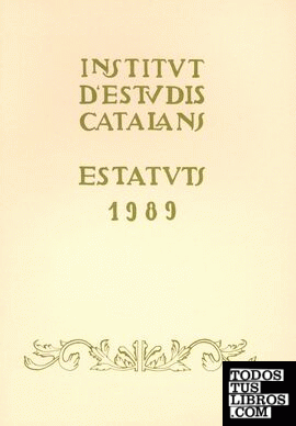 Institut d'Estudis Catalans. Estatuts 1989