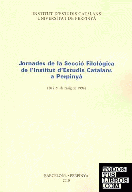 Jornades de la Secció Filològica de l'Institut d'Estudis Catalans a Perpinyà