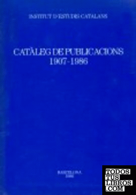 Catàleg de publicacions, 1907-1996