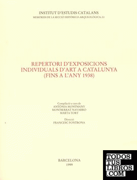 Repertori d'exposicions individuals d'art a Catalunya (fins a l'any 1938)