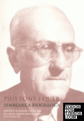 Pius Font i Quer, semblança biogràfica