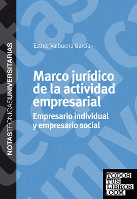 Marco jurídico de la actividad empresarial  Empresario individual y empresario social