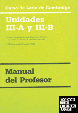 Curso de Latín de Cambridge Libro del Profesor III-A Y III-B