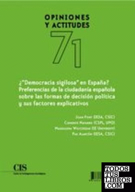 ¿"Democracia sigilosa" en España? ¿"Democracia sigilosa" en España?