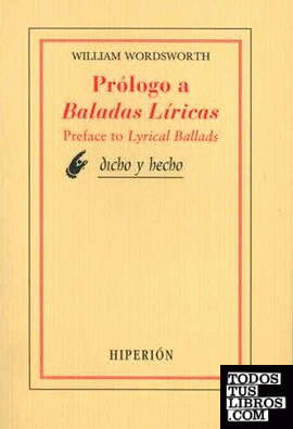 Prólogo a "Baladas líricas" = (Preface to "Lyrical ballads", 1800, 1802)