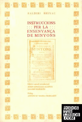 Instruccions per la ensenyança de minyons (Rústica)