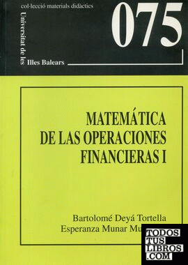 Matemática de las operaciones financieras I