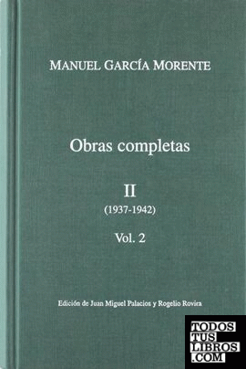 OBRAS COMPLETAS MORENTE TOMO II, 2