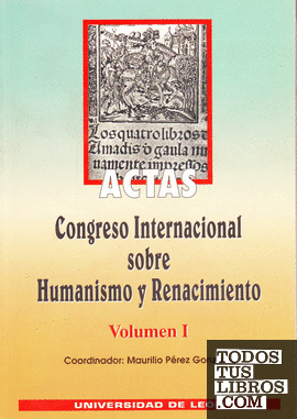 Actas Congreso Internacional sobre Humanismo y Renacimiento