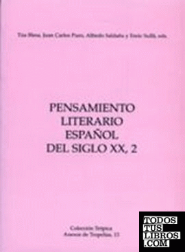 Pensamiento literario español del siglo XX, 2