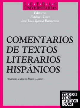 Comentarios de textos literarios hispánicos