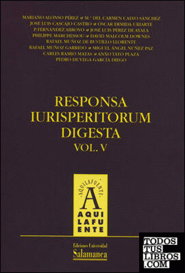 Responsa Iurisperitorum Digesta, vol. V