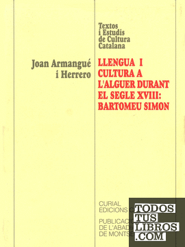 Llengua i cultura a l'Alguer durant el segle XVII: Bartomeu Simón