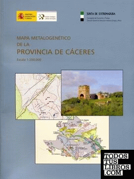 Mapa metalogenético de Cáceres, E 1:200.000