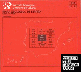 Mapa Geológico de España escala 1:50.000. Edición Digital. Hoja 934, Murcia