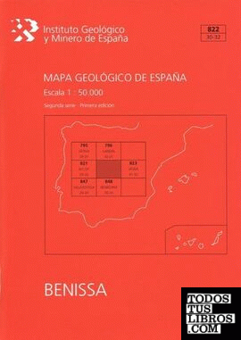 Benissa, 822: mapa geológico de España escala 1:50.000
