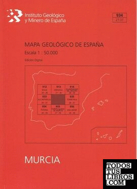 Mapa Geológico de España escala 1:50.000. Hoja 934, Murcia