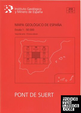 Mapa Geológico de España escala 1:50.000. Hoja 213, Pont de Suert