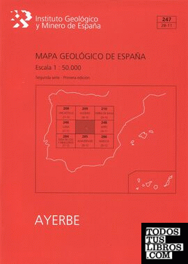 Mapa Geológico de España escala 1:50.000. Hoja 247, Ayerbe