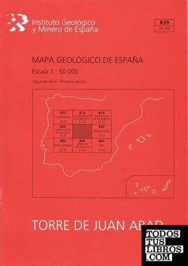 Mapa Geológico de España escala 1:50.000. Hoja 839,Torre de Juan Abad