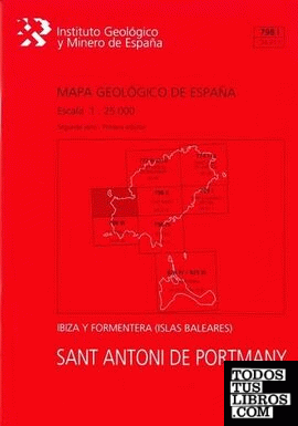 Mapa Geológico de España escala 1:25.000. Sant Antoni de Portmany, 798 I