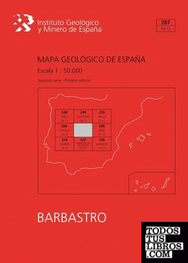 Mapa geológico de España escala 1:50.000. Hoja 287, Barbastro