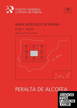 Mapa geológico de España escala 1:50.000. Hoja 325, Peralta de Alcofea