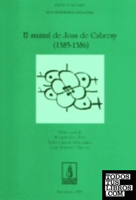 El manual de Joan de Cabreny (1385-1386)