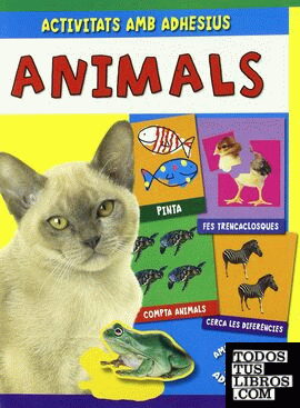 Actividades con pegatinas cat : Animals