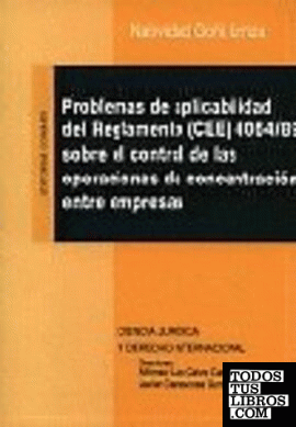 PROBLEMAS DE APLICABILIDAD DE REGLAMENTO (CEE) 4064/89 SOBRE EL CONTROL DE LAS OPERACIONES DE CONCENTRACIÓN ENTRE EMPRESAS.