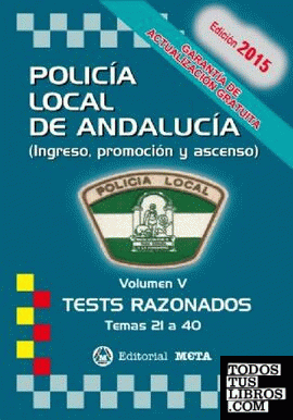 Tests vol. 5 policía local de andalucía 2015