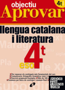 Objectiu aprovar: Llengua catalana i Literatura 4t ESO