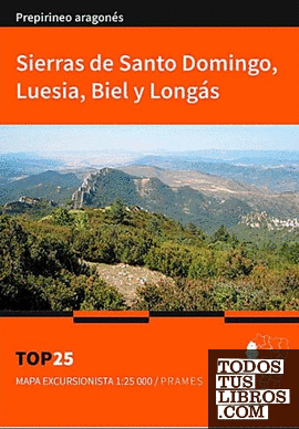 Mapa Top 25 Sierras de Santo Domingo, Luesia, Biel y Longás
