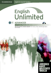 English unlimited for spanish speakers advanced self-study pack (workbook with dvd-rom and audio cd)