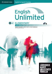 English unlimited for spanish speakers elementary self-study pack (workbook with dvd-rom and audio cd)