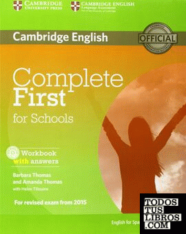 Complete First for Schools for Spanish Speakers Workbook with Answers with Audio CD