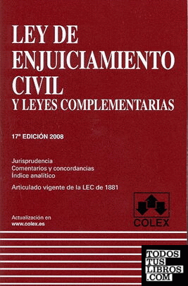Ley de enjuiciamiento civil 17ª ed.