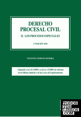 Derecho procesal civil ii. Los proces.esp. 3ª ed.