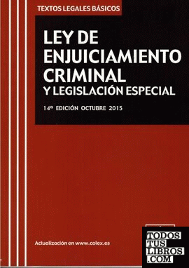 ley de enjuiciamiento criminal y legislacion especial