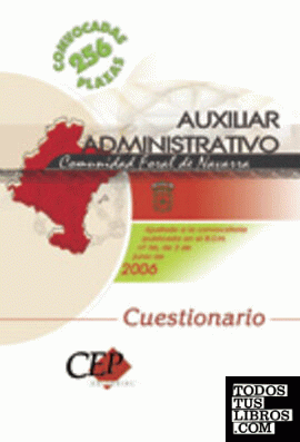 Cuestionario Oposiciones Auxiliar Administrativo de la Administración de la Comunidad Foral de Navarra