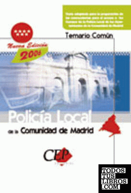 Temario Común Oposiciones Policía Local Comunidad de Madrid