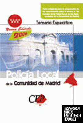 Temario Específico Oposiciones Policía Local Comunidad de Madrid