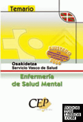 Temario Oposiciones Enfermería de Salud Mental Servicio Vasco de Salud- Osakidetza