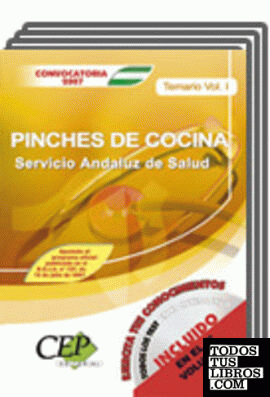 PACK VOLUMEN TEÓRICOS. PINCHES DE COCINA. SERVICIO ANDALUZ DE SALUD (SAS)