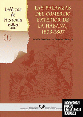 Las balanzas del comercio exterior de La Habana, 1803-1807