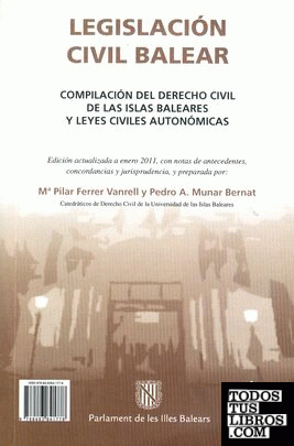 Legislació civil balear / Legislación civil balear Legislació civil balear / Legislación civil balear