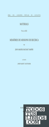 Memòries de missions de recerca. Volum XIII