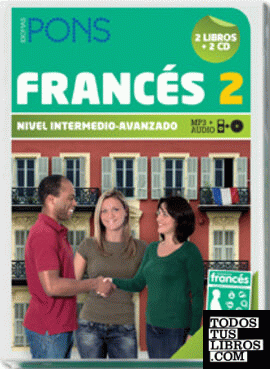 Curso Completo PONS Autoaprendizaje francés 2 (Nivel B1) 2 libros + 2 CD