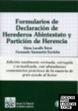 Formularios de Declaración de Herederos Abintestato y Partición de Herencia + Cd